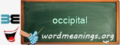 WordMeaning blackboard for occipital